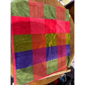 Vintage Cannon All Cotton Bath Towel Made in USA Checkerboard Multi Color Retro